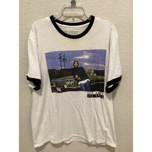 Ice Cube Graphic Ringer T-Shirt White & Black L